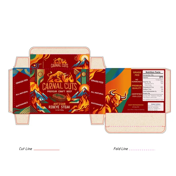 Bold Illustration Meets High-End Craft Beef